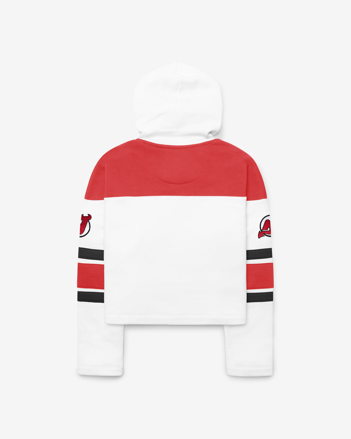 NEW JERSEY DEVILS CUT THRU CROPPED '47 WOMEN'S SUPERIOR LACER HOOD
