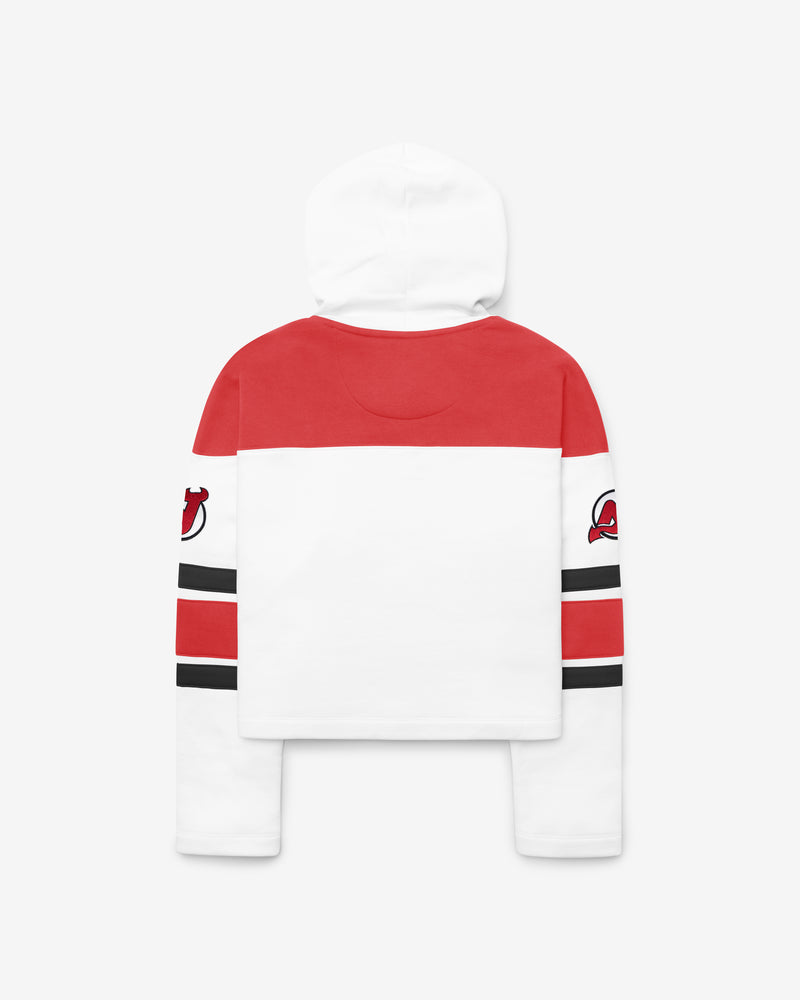 NEW JERSEY DEVILS CUT THRU CROPPED '47 WOMEN'S SUPERIOR LACER HOOD