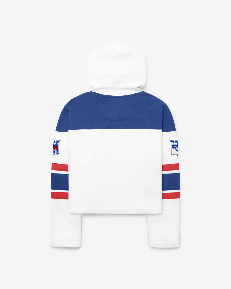 NEW YORK RANGERS CUT THRU CROPPED '47 WOMEN'S SUPERIOR LACER HOOD