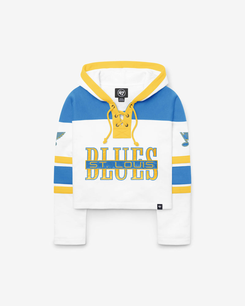 ST LOUIS BLUES CUT THRU CROPPED '47 WOMEN'S SUPERIOR LACER HOOD
