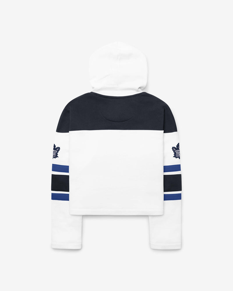 TORONTO MAPLE LEAFS CUT THRU CROPPED '47 WOMEN'S SUPERIOR LACER HOOD