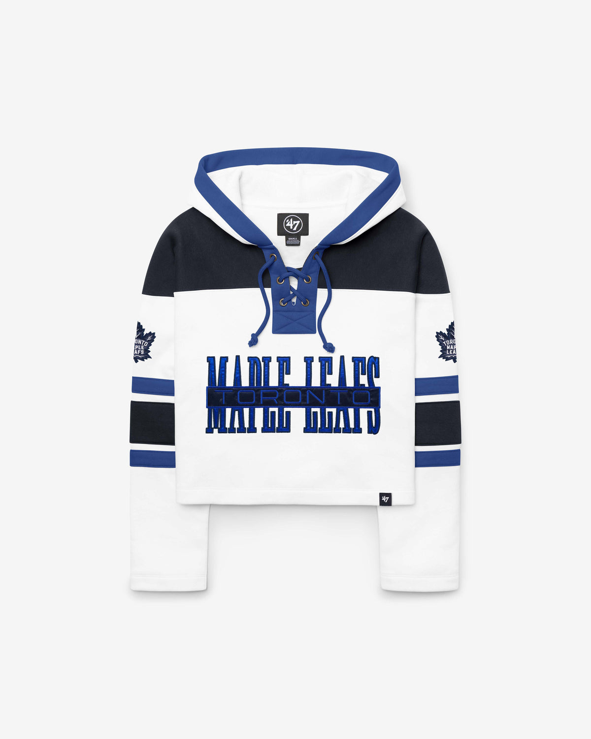 TORONTO MAPLE LEAFS CUT THRU CROPPED '47 WOMEN'S SUPERIOR LACER HOOD