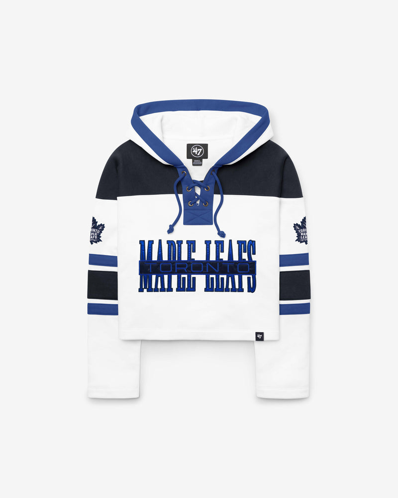TORONTO MAPLE LEAFS CUT THRU CROPPED '47 WOMEN'S SUPERIOR LACER HOOD