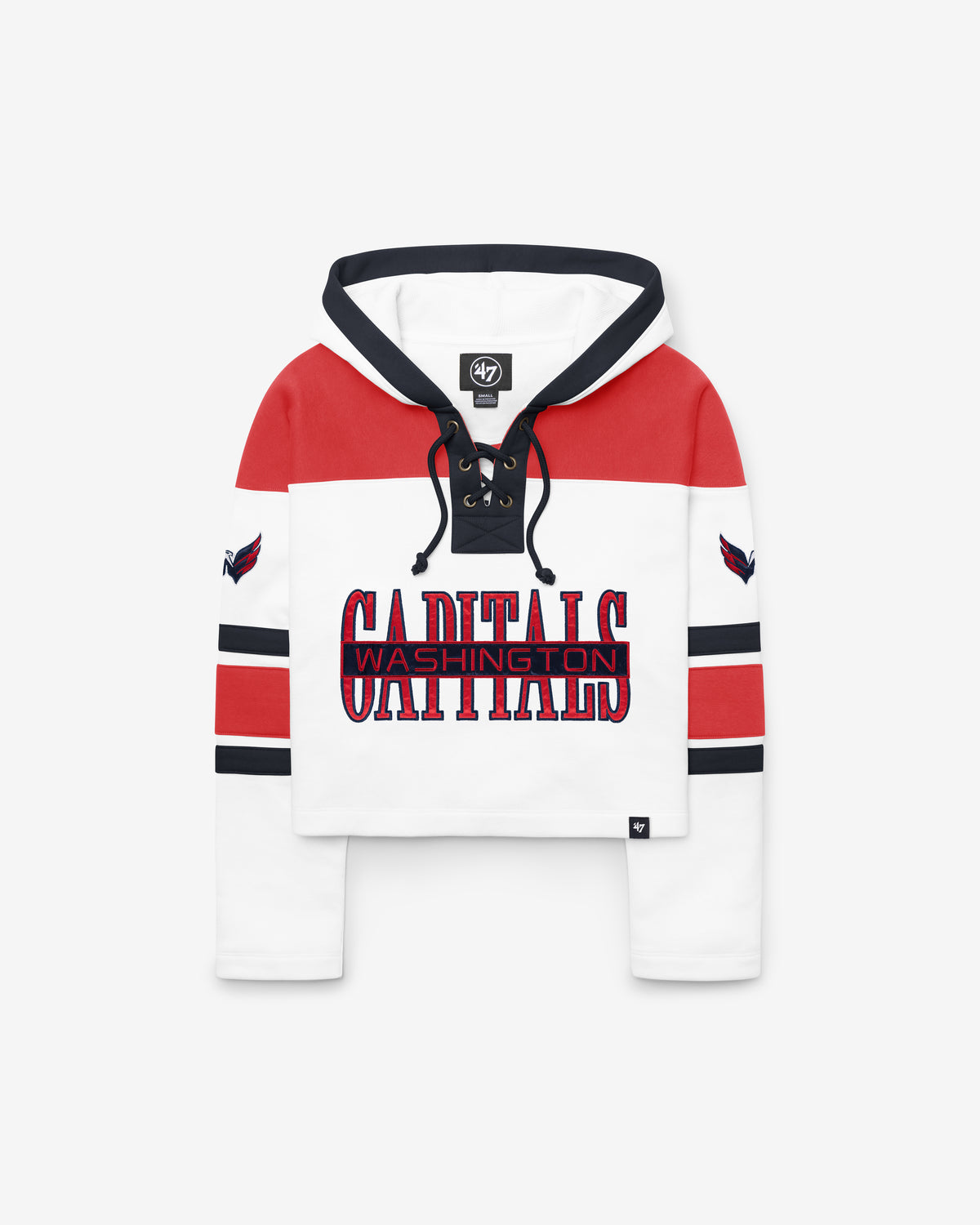 WASHINGTON CAPITALS CUT THRU CROPPED '47 WOMEN'S SUPERIOR LACER HOOD