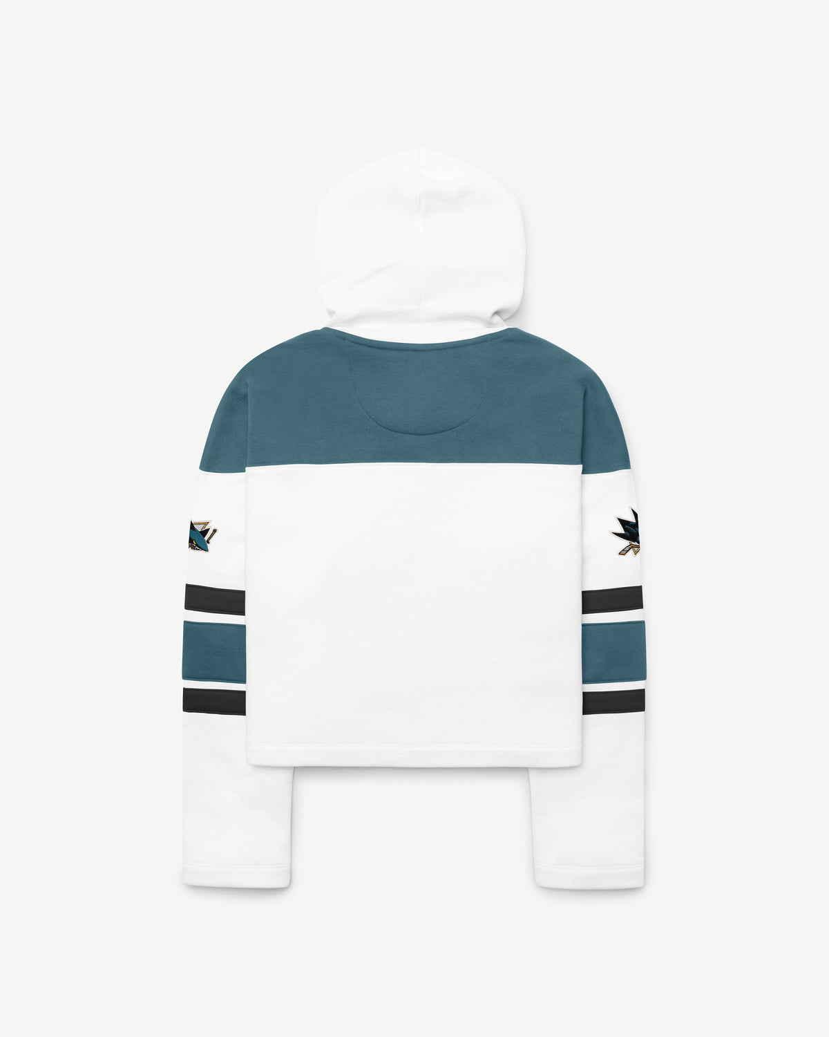 SAN JOSE SHARKS CUT THRU CROPPED '47 WOMEN'S SUPERIOR LACER HOOD