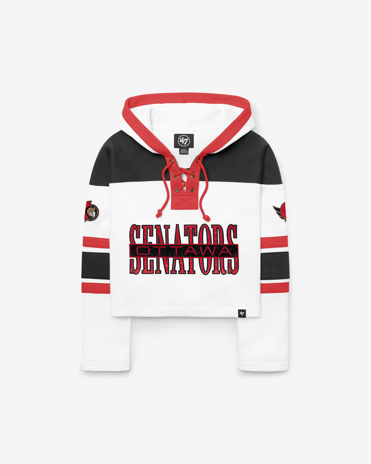 OTTAWA SENATORS CUT THRU CROPPED '47 WOMEN'S SUPERIOR LACER HOOD