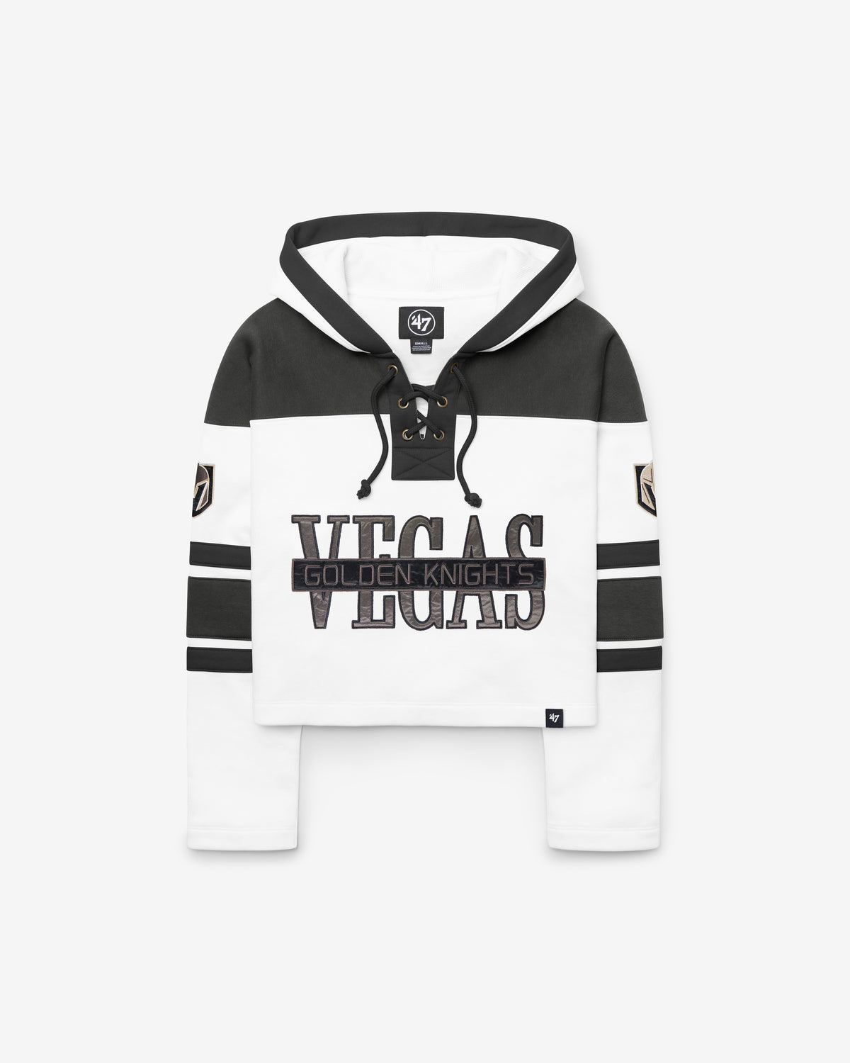 VEGAS GOLDEN KNIGHTS CUT THRU CROPPED '47 WOMEN'S SUPERIOR LACER HOOD