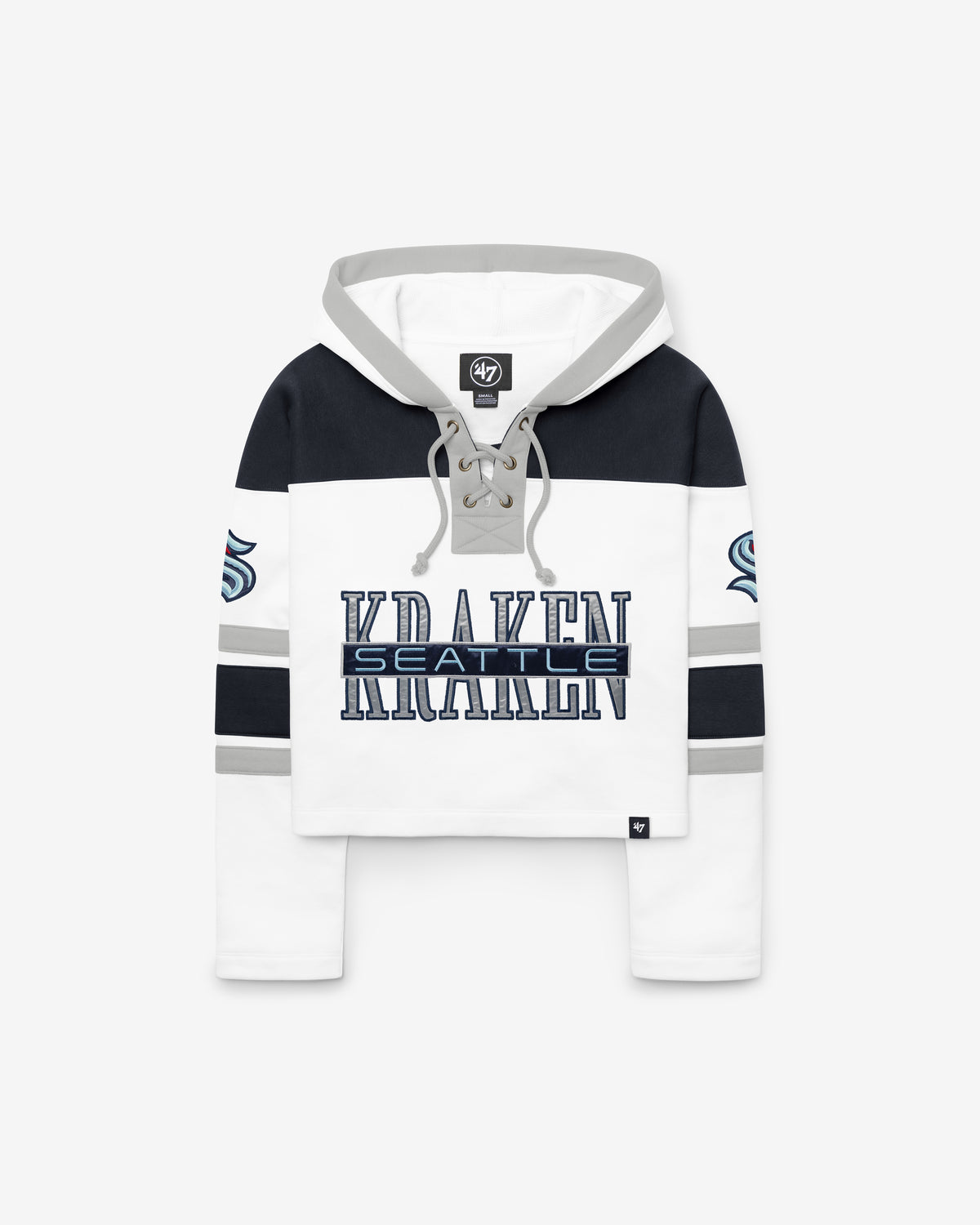 SEATTLE KRAKEN CUT THRU CROPPED '47 WOMEN'S SUPERIOR LACER HOOD