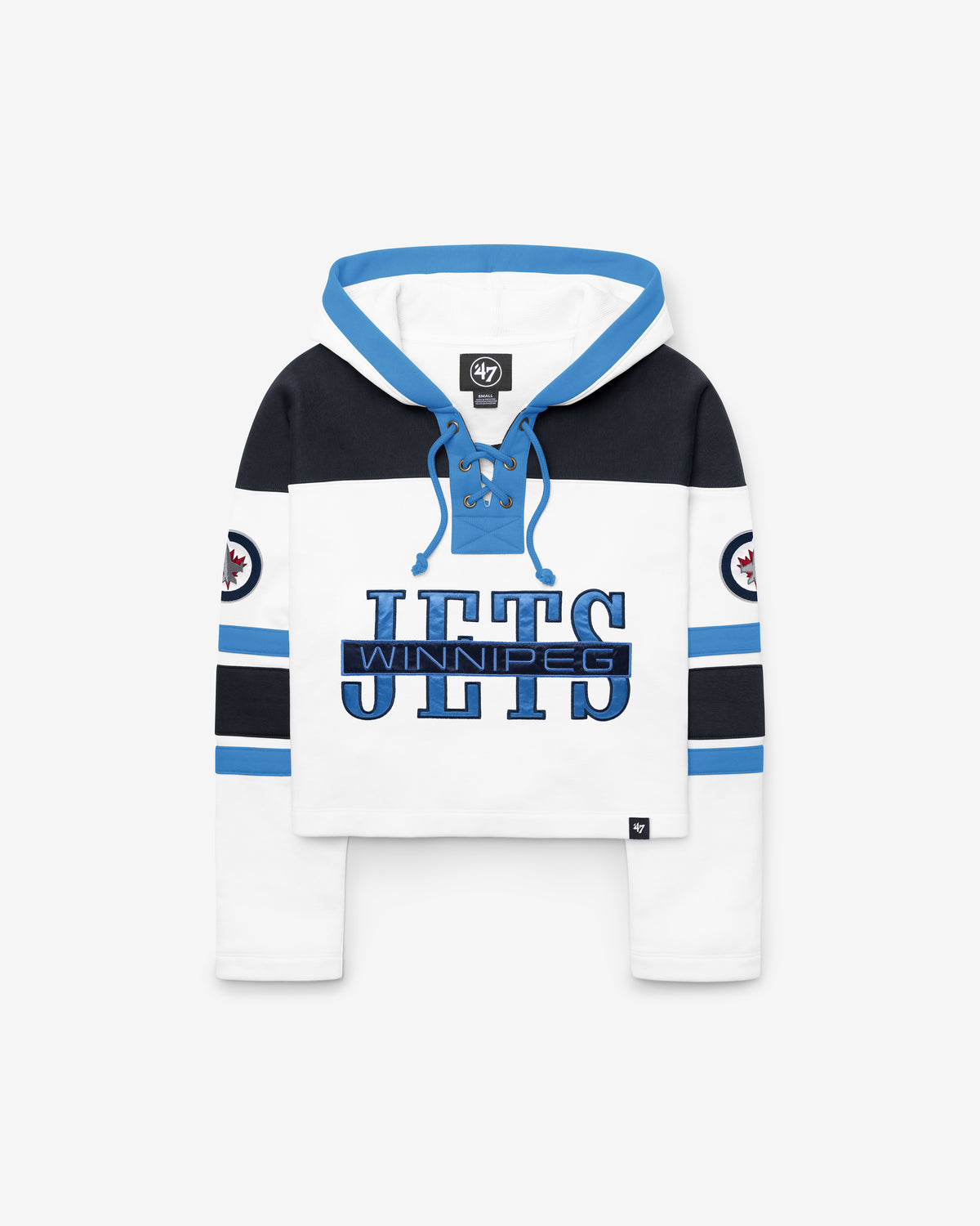 WINNIPEG JETS CUT THRU CROPPED '47 WOMEN'S SUPERIOR LACER HOOD
