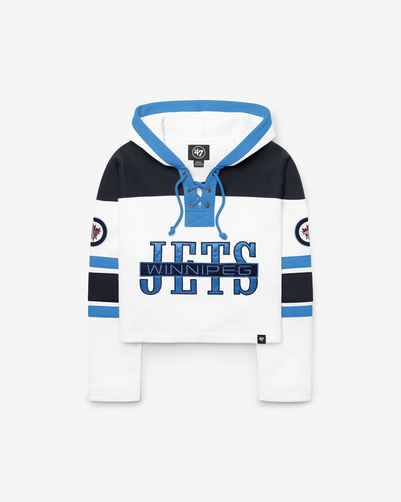 WINNIPEG JETS CUT THRU CROPPED '47 WOMEN'S SUPERIOR LACER HOOD