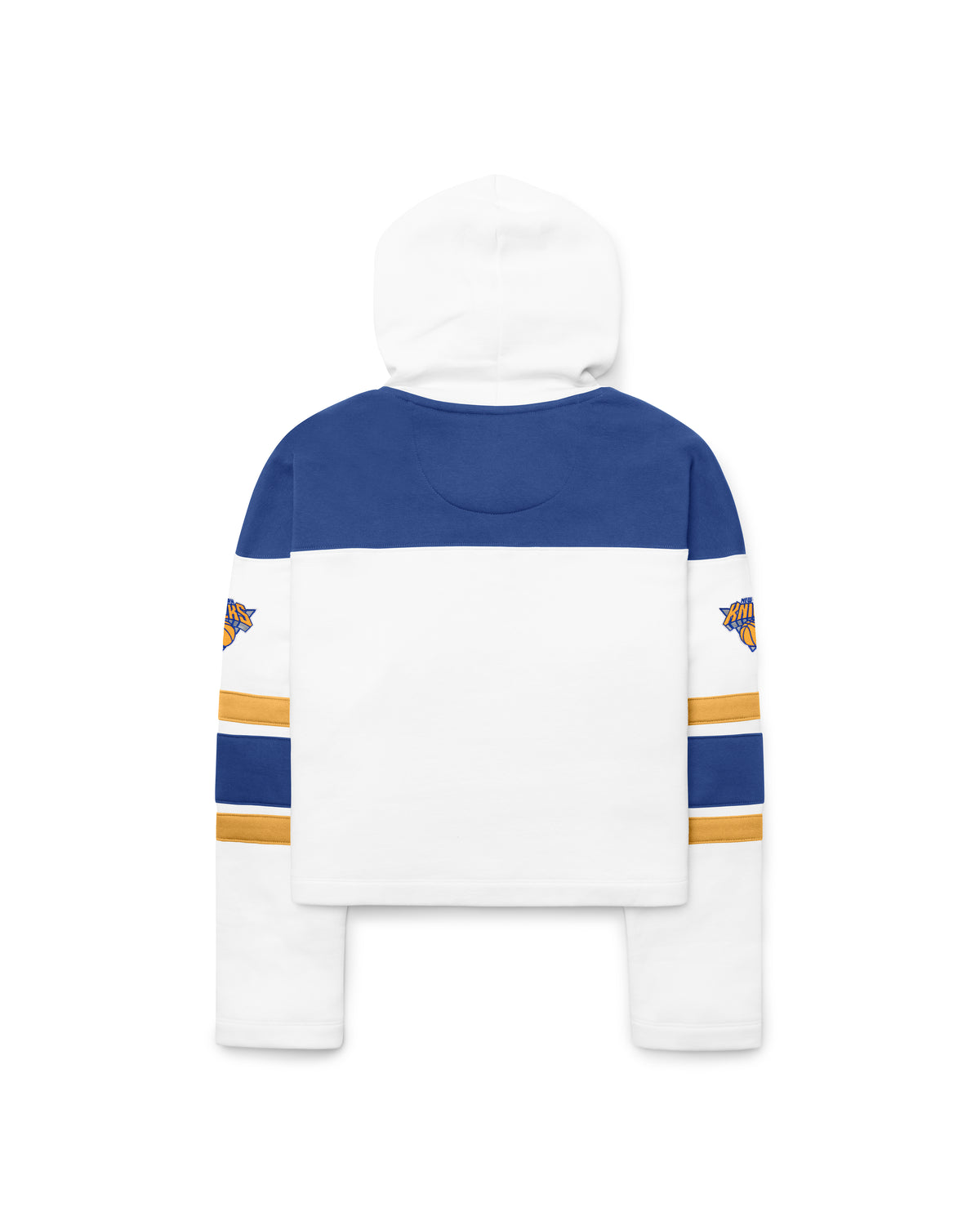 NEW YORK KNICKS CUT THRU CROPPED SUPERIOR '47 WOMEN'S LACER HOOD