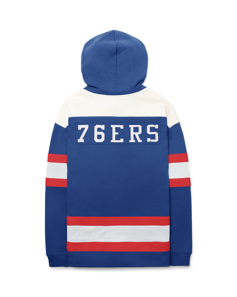 PHILADELPHIA 76ERS SCORE WIN HOME '47 PULLOVER HOOD
