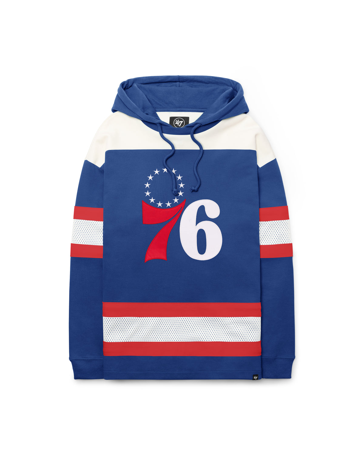 PHILADELPHIA 76ERS SCORE WIN HOME '47 PULLOVER HOOD