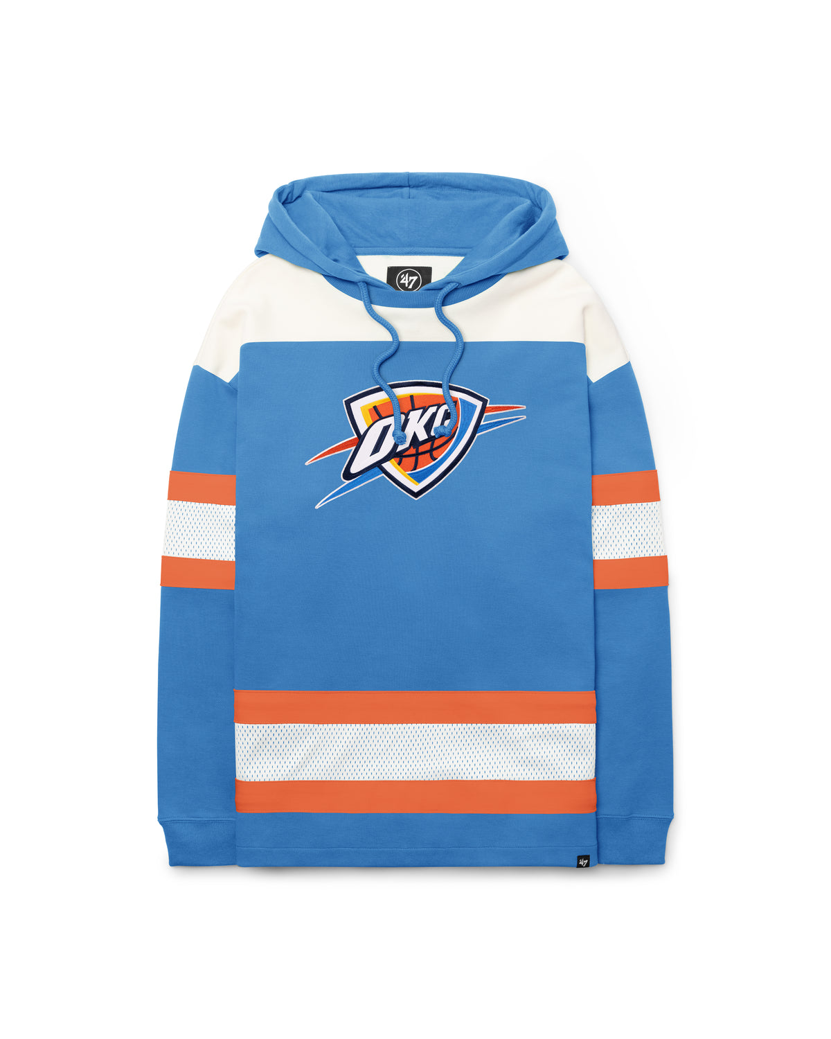 OKLAHOMA CITY THUNDER SCORE WIN HOME '47 PULLOVER HOOD