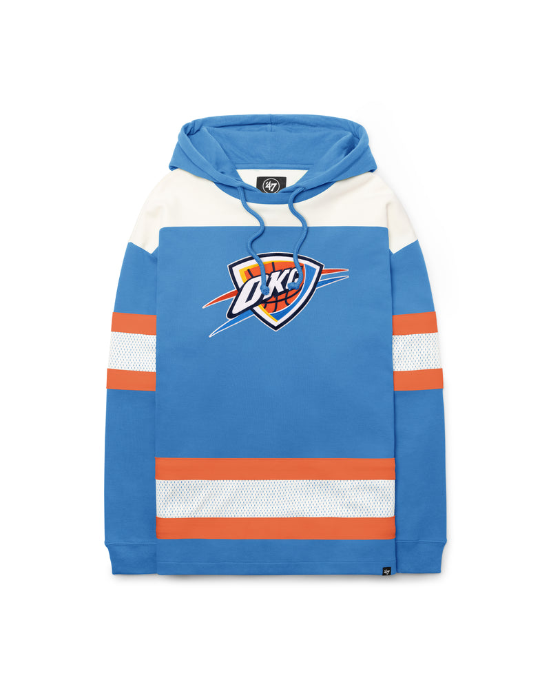 OKLAHOMA CITY THUNDER SCORE WIN HOME '47 PULLOVER HOOD