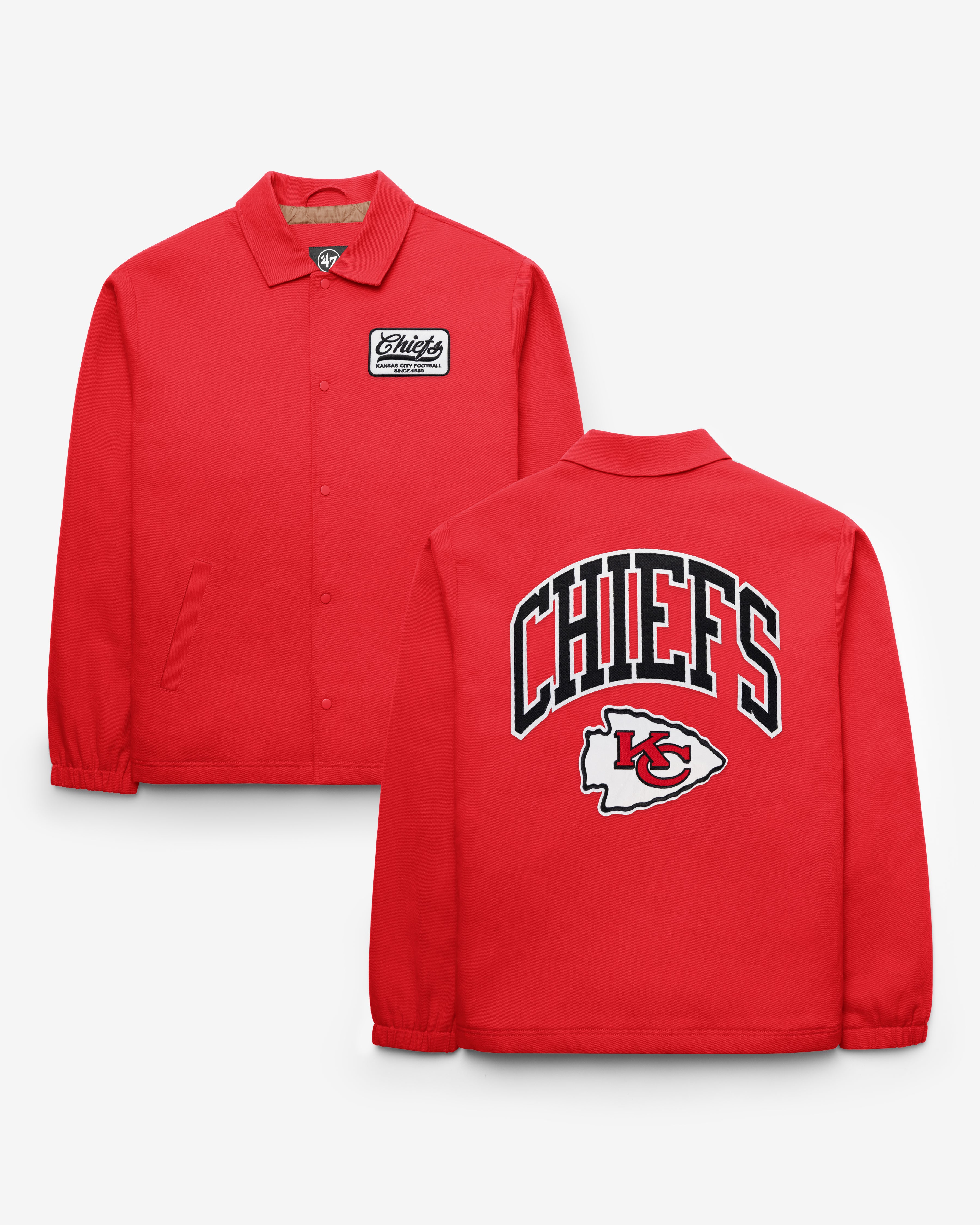 KANSAS CITY CHIEFS RETREAD '47 COACHES JACKET - Red