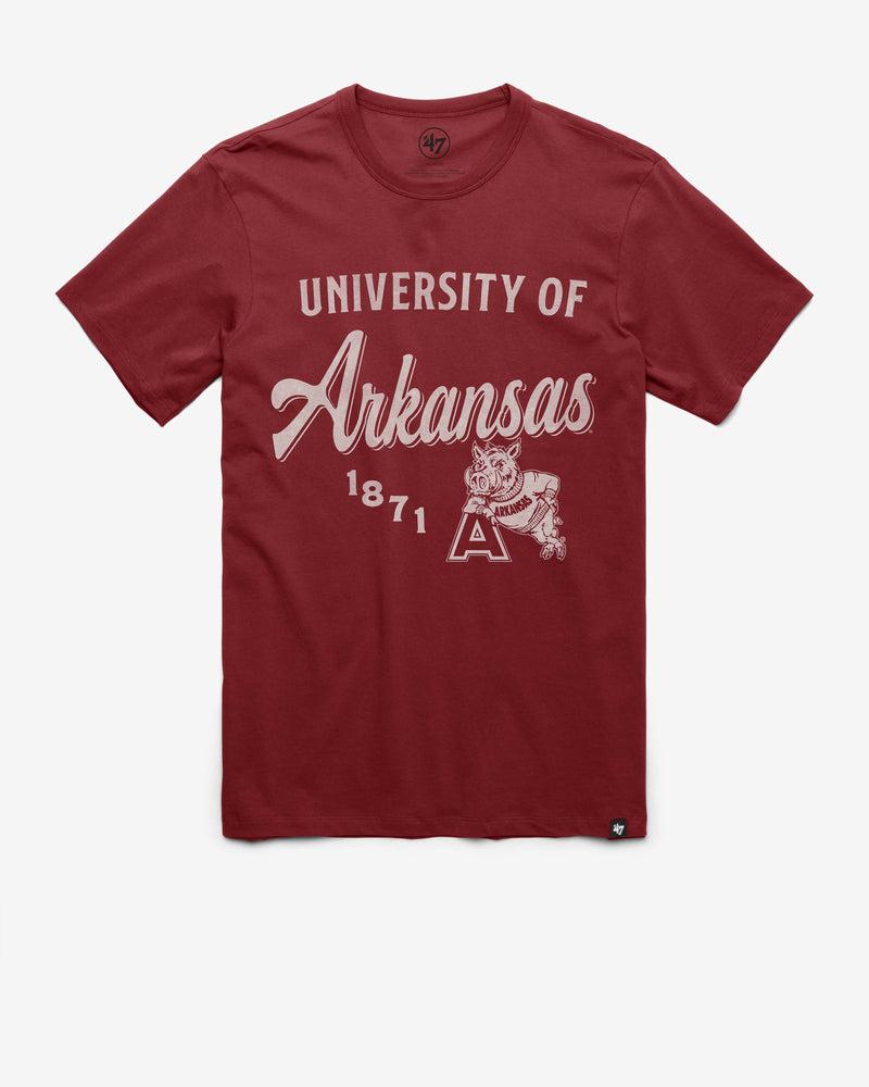 ARKANSAS RAZORBACKS VINTAGE DIAG SCRIPT '47 FRANKLIN TEE