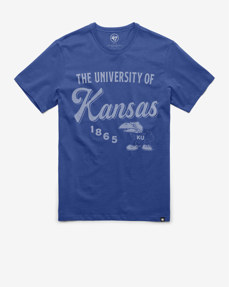 KANSAS JAYHAWKS VINTAGE DIAG SCRIPT '47 FRANKLIN TEE