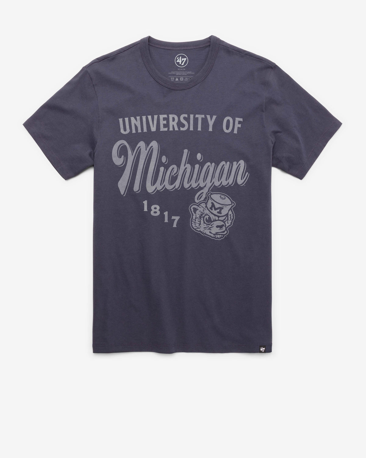 MICHIGAN WOLVERINES VINTAGE DIAG SCRIPT '47 FRANKLIN TEE