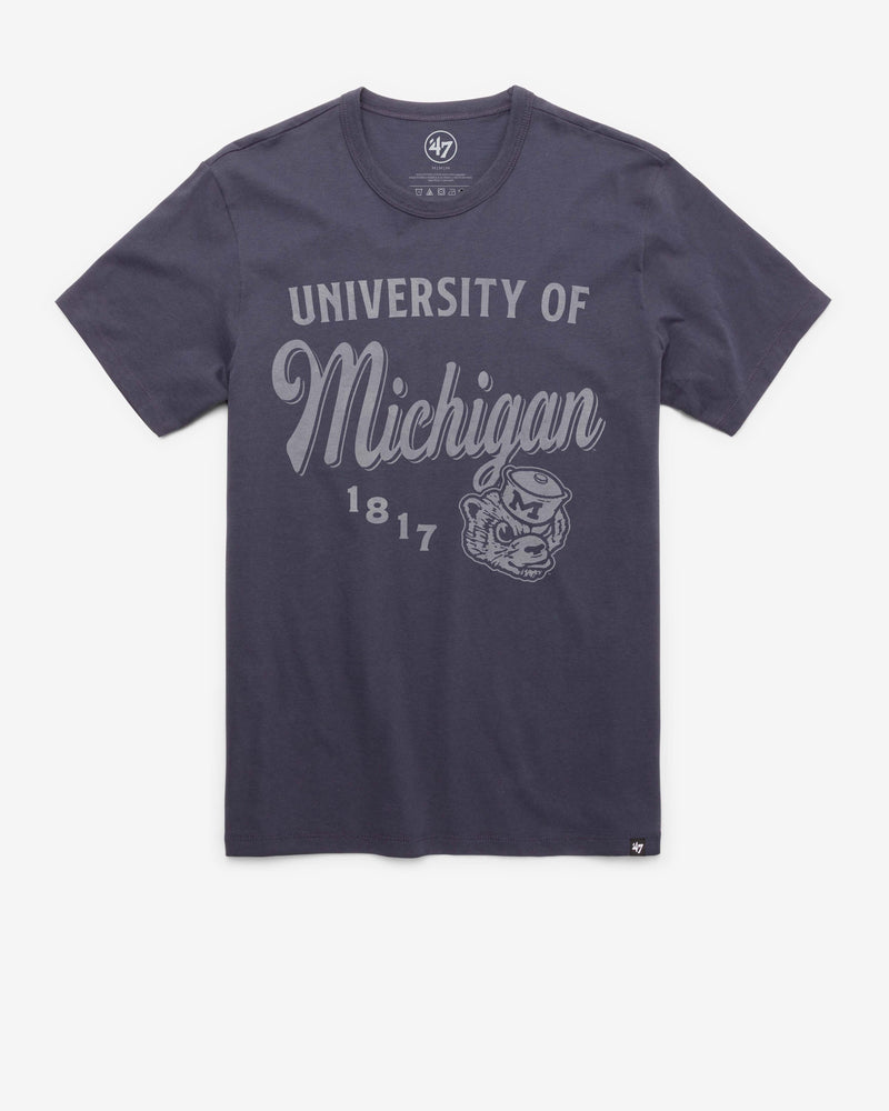MICHIGAN WOLVERINES VINTAGE DIAG SCRIPT '47 FRANKLIN TEE