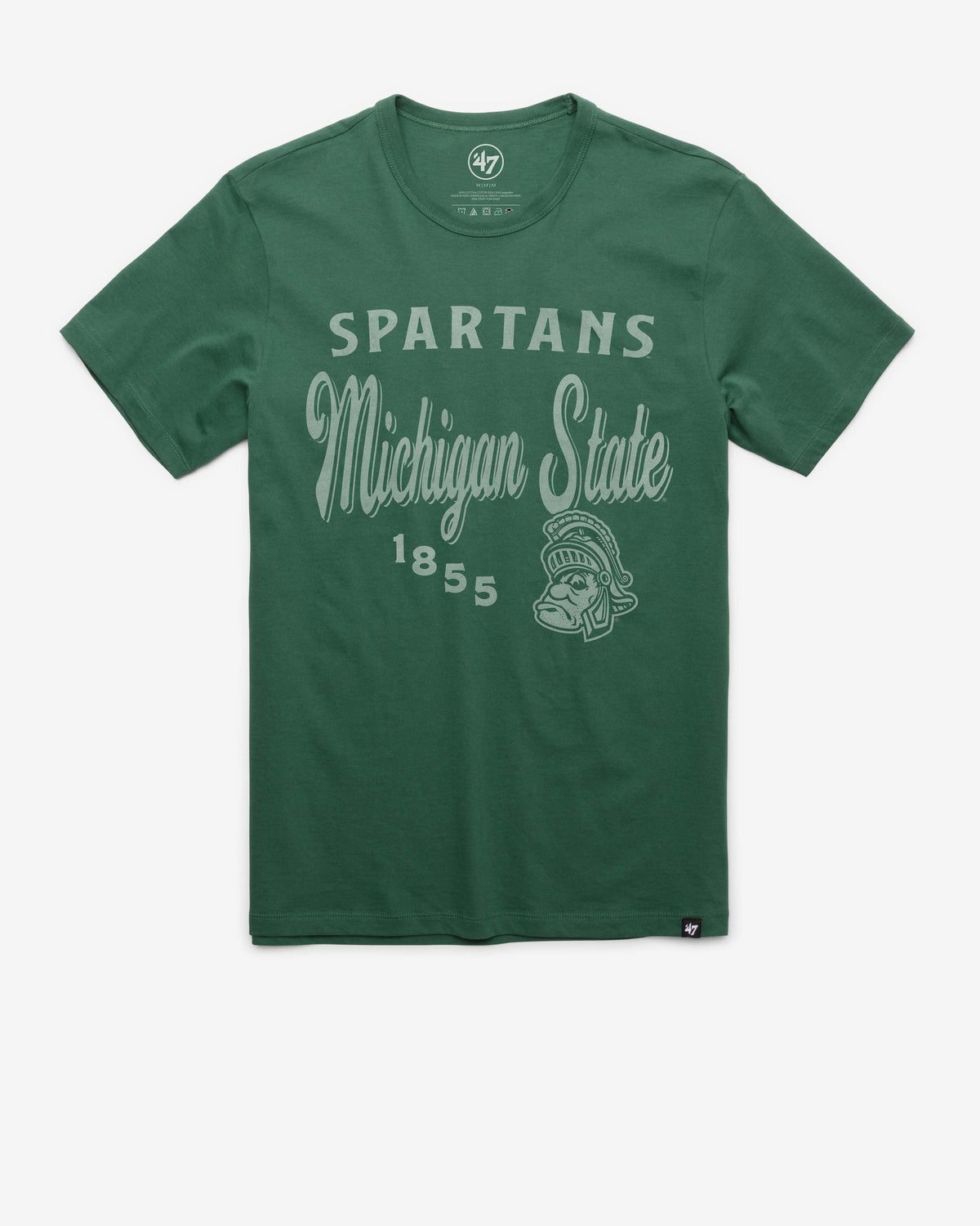 MICHIGAN STATE SPARTANS VINTAGE DIAG SCRIPT '47 FRANKLIN TEE