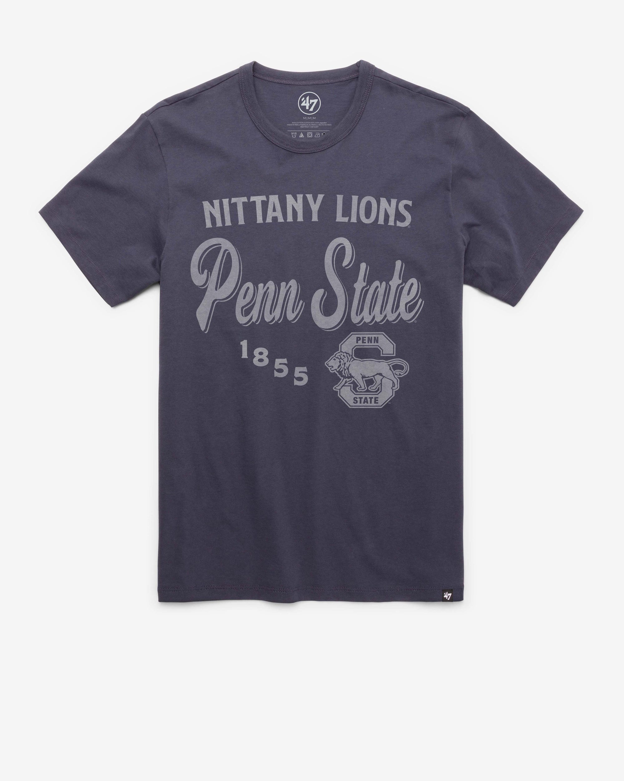 PENN STATE NITTANY LIONS VINTAGE DIAG SCRIPT '47 FRANKLIN TEE