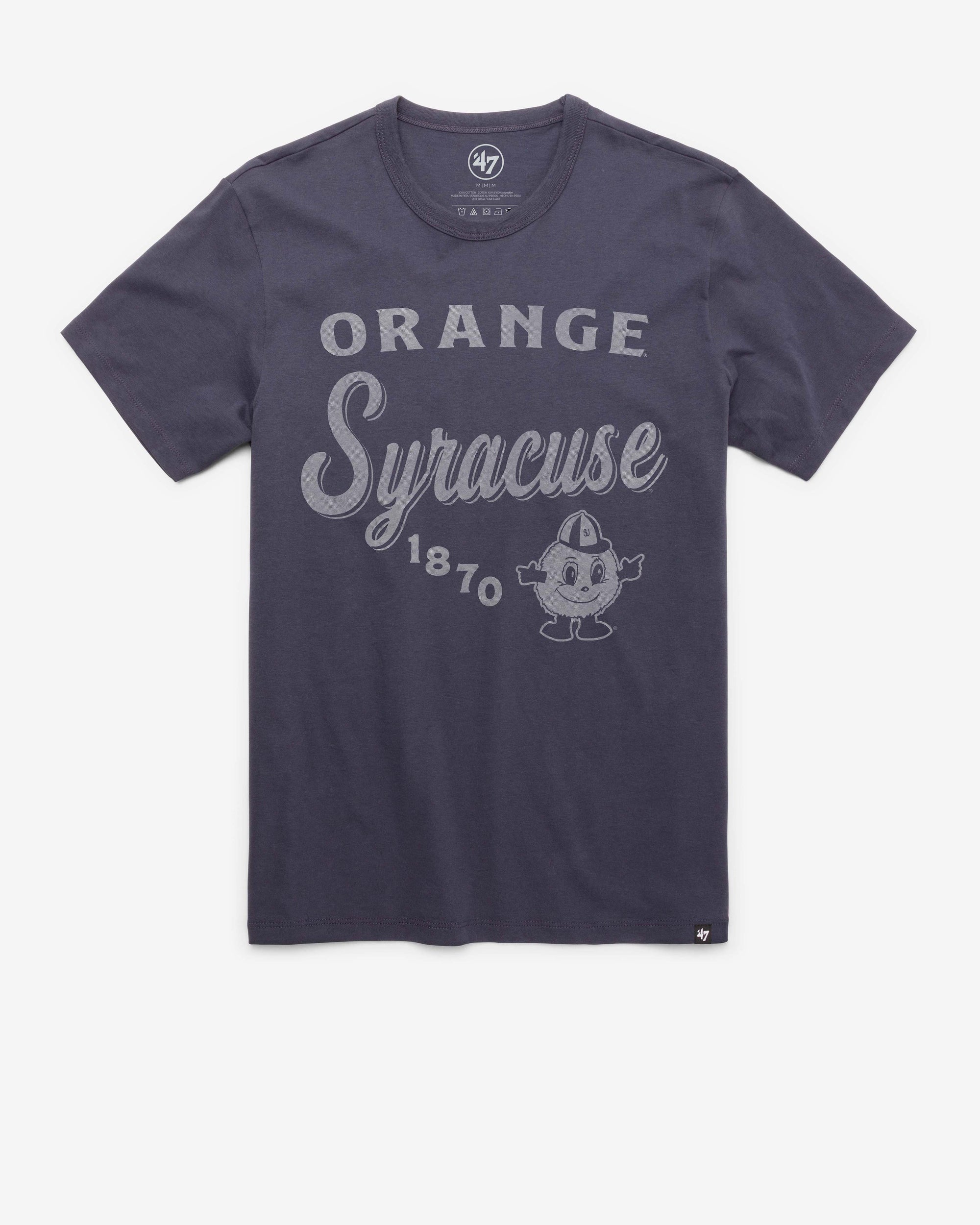 SYRACUSE ORANGE VINTAGE DIAG SCRIPT '47 FRANKLIN TEE