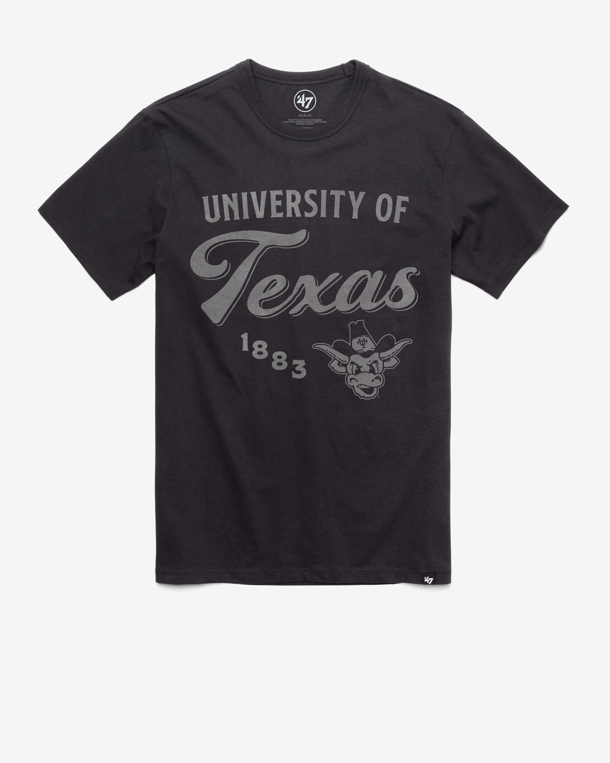 TEXAS LONGHORNS VINTAGE DIAG SCRIPT '47 FRANKLIN TEE