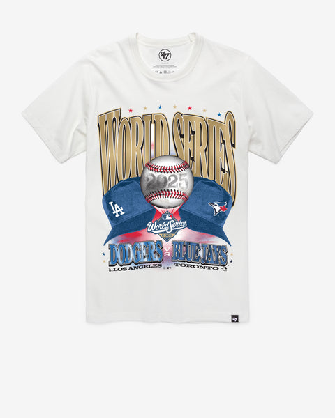 LOS ANGELES DODGERS / TORONTO BLUE JAYS MLB WORLD SERIES DUELING '47 FRANKLIN TEE