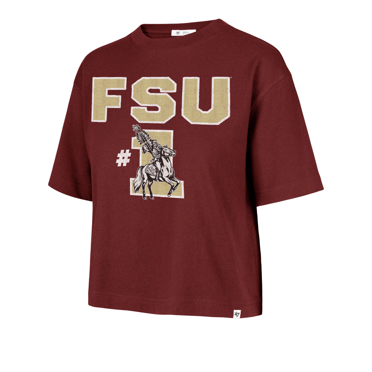 FLORIDA STATE SEMINOLES VINTAGE FIRST RANK '47 FOUNDATION CROP TEE WOMENS