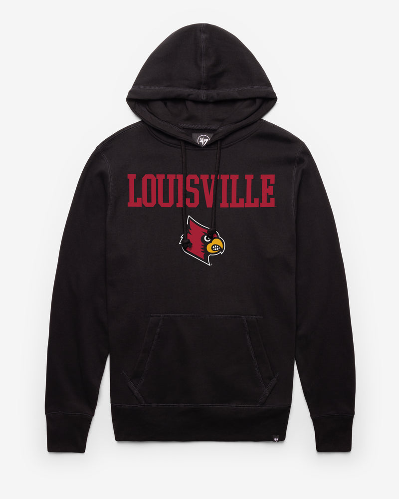 LOUISVILLE CARDINALS STRAIGHT BLOCK '47 HEADLINE HOOD