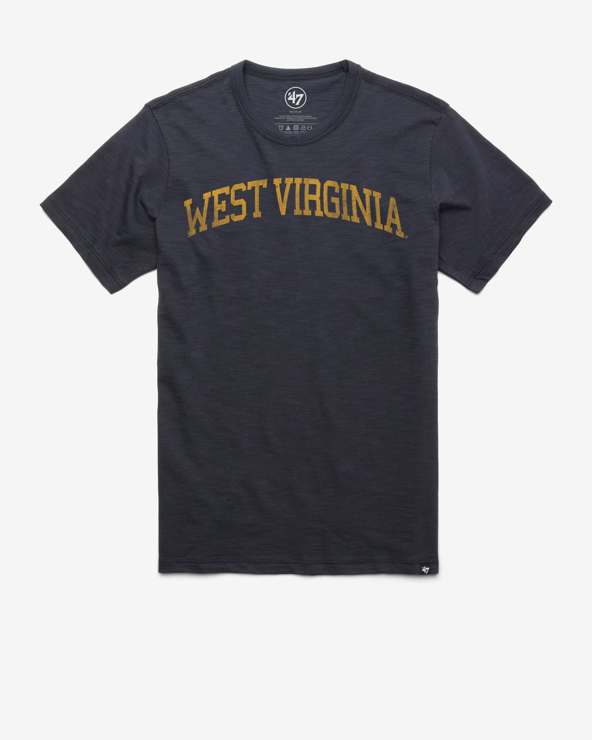 WEST VIRGINIA MOUNTAINEERS CLASSIC BLOCK '47 SCRUM TEE