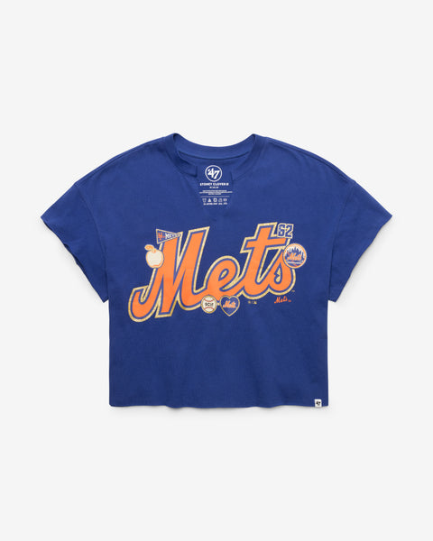 NEW YORK METS STONEY CLOVER LANE X '47 OVERSIZED NOTCH NECK TEE WOMENS