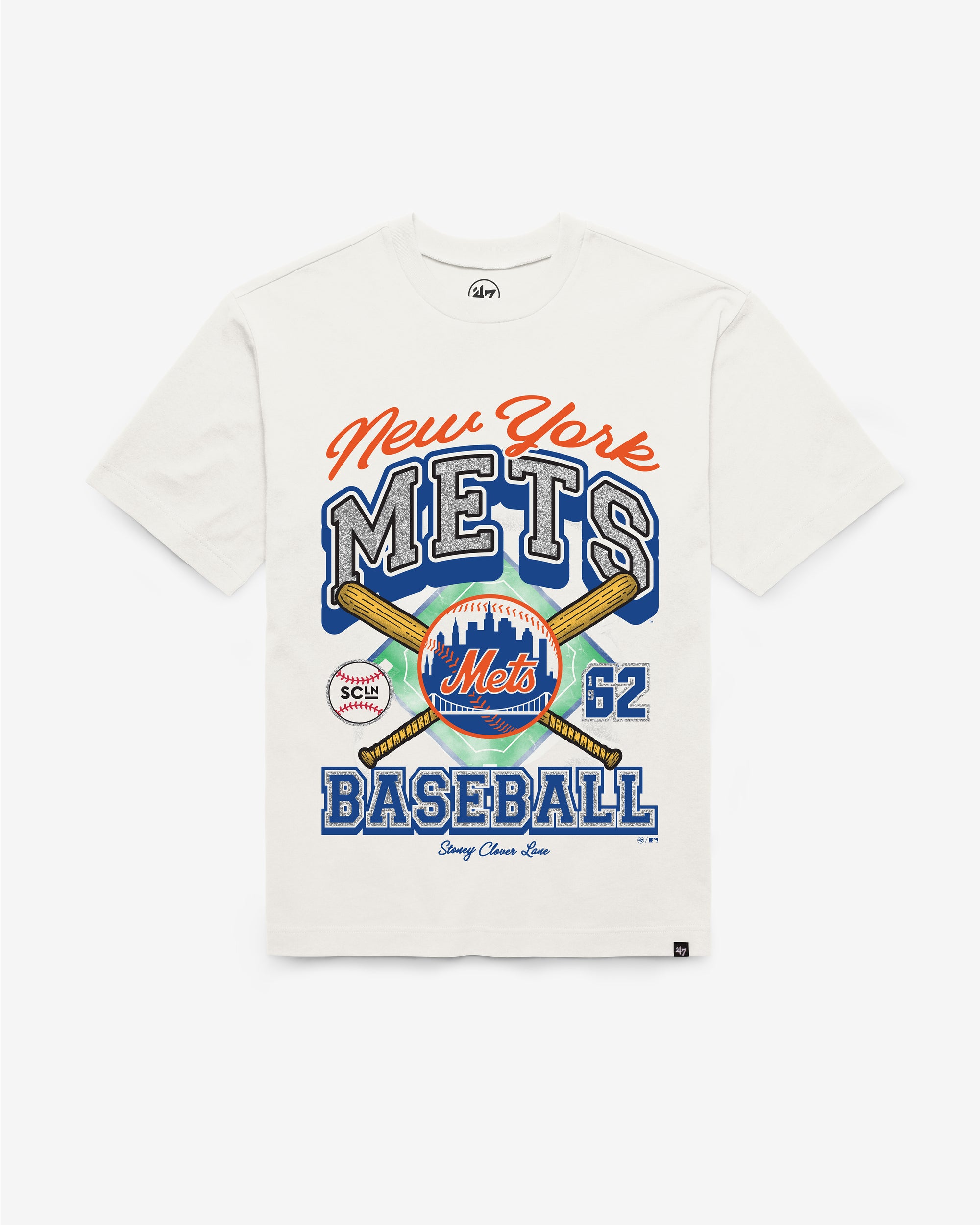 NEW YORK METS STONEY CLOVER LANE X '47 FOUNDATION TEE WOMENS
