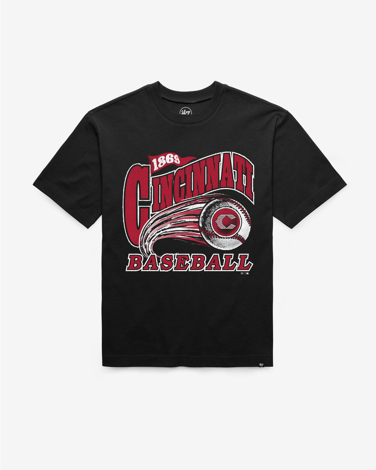 CINCINNATI REDS CITY CONNECT GAME WORN CURVE '47 FOUNDATION TEE