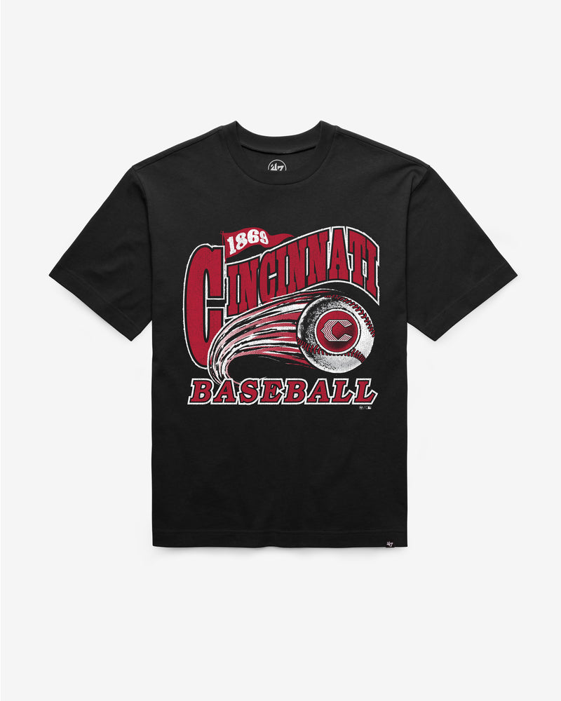 CINCINNATI REDS CITY CONNECT GAME WORN CURVE '47 FOUNDATION TEE