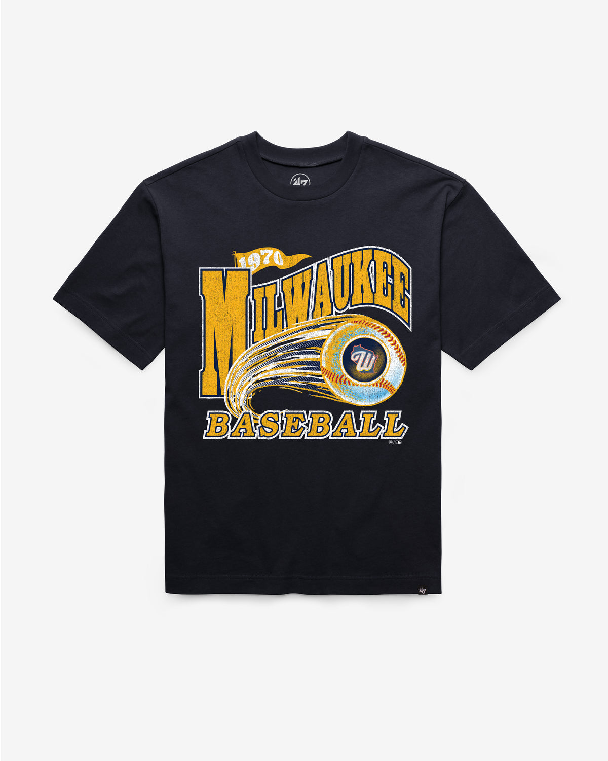 MILWAUKEE BREWERS CITY CONNECT GAME WORN CURVE '47 FOUNDATION TEE