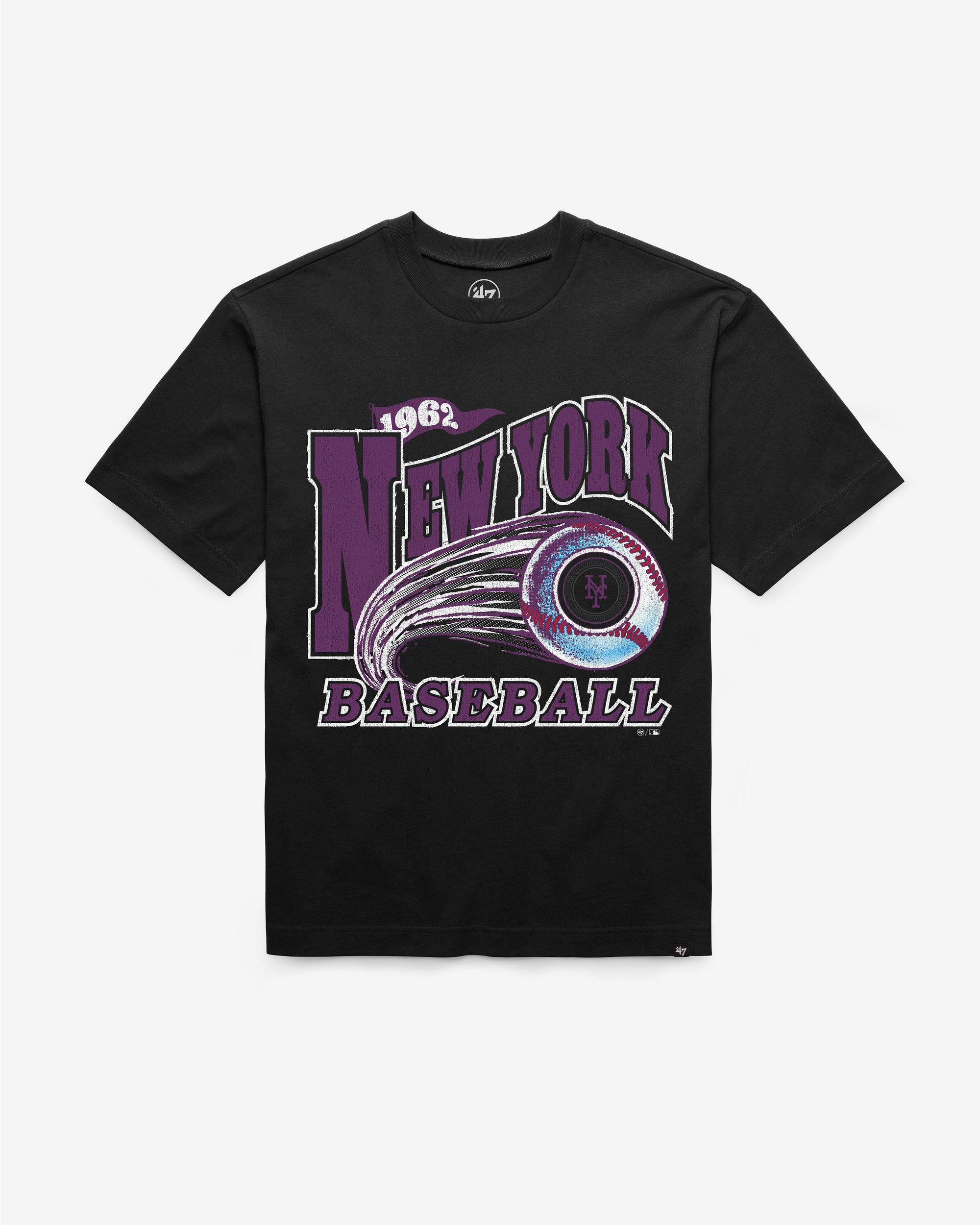NEW YORK METS CITY CONNECT GAME WORN CURVE '47 FOUNDATION TEE