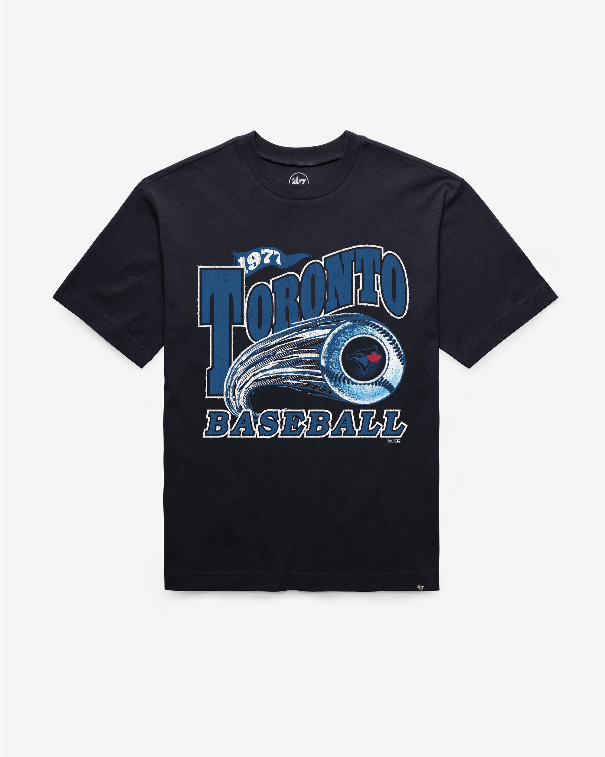 TORONTO BLUE JAYS CITY CONNECT GAME WORN CURVE '47 FOUNDATION TEE