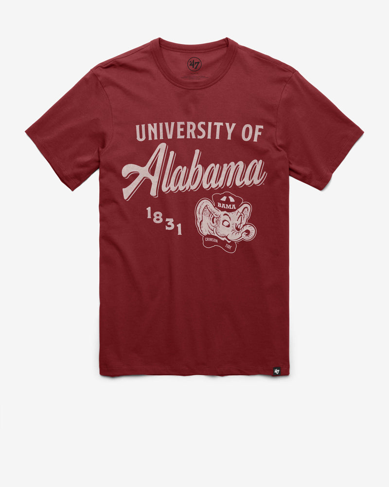 ALABAMA CRIMSON TIDE VINTAGE DIAG SCRIPT '47 FRANKLIN TEE