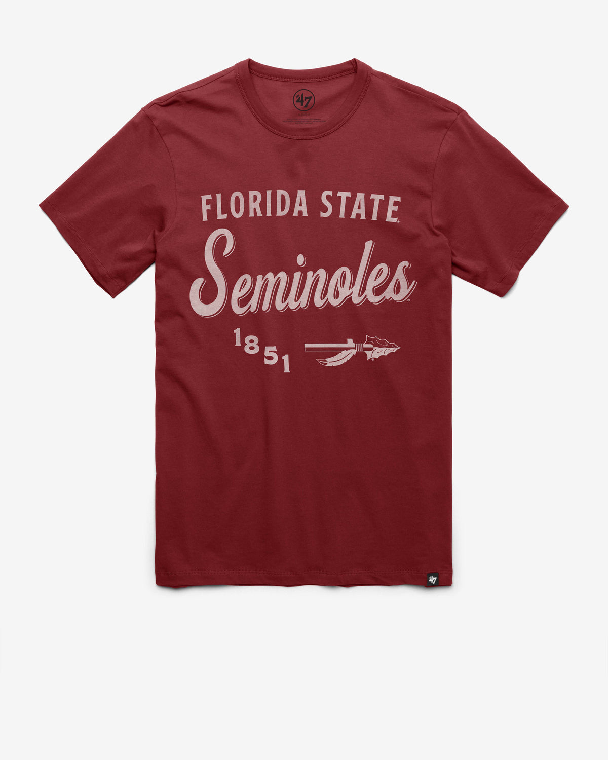 FLORIDA STATE SEMINOLES VINTAGE DIAG SCRIPT '47 FRANKLIN TEE
