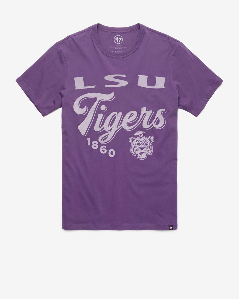 LOUISIANA STATE TIGERS LSU VINTAGE DIAG SCRIPT '47 FRANKLIN TEE