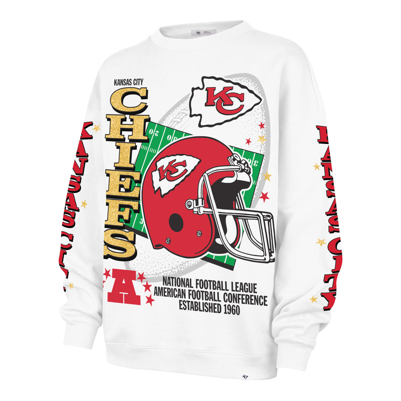 KANSAS CITY CHIEFS THUNDEROUS '47 WOMEN'S OVERSIZED CREW