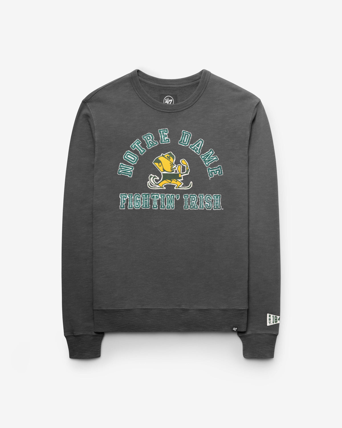 NOTRE DAME FIGHTING IRISH VINTAGE CALDERWOOD WELL WORN '47 FRENCH TERRY CREW