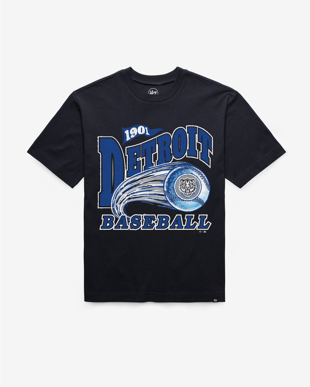 DETROIT TIGERS CITY CONNECT GAME WORN CURVE '47 FOUNDATION TEE
