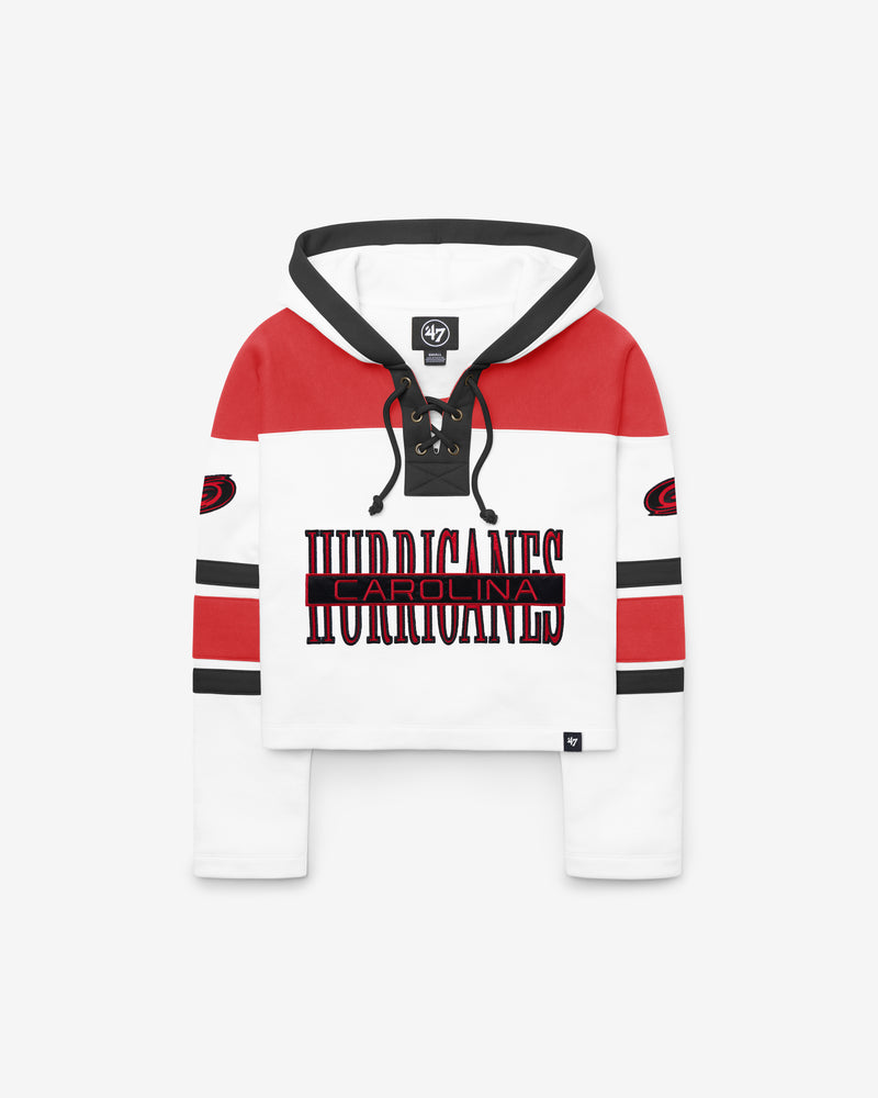 CAROLINA HURRICANES CUT THRU CROPPED '47 WOMEN'S SUPERIOR LACER HOOD