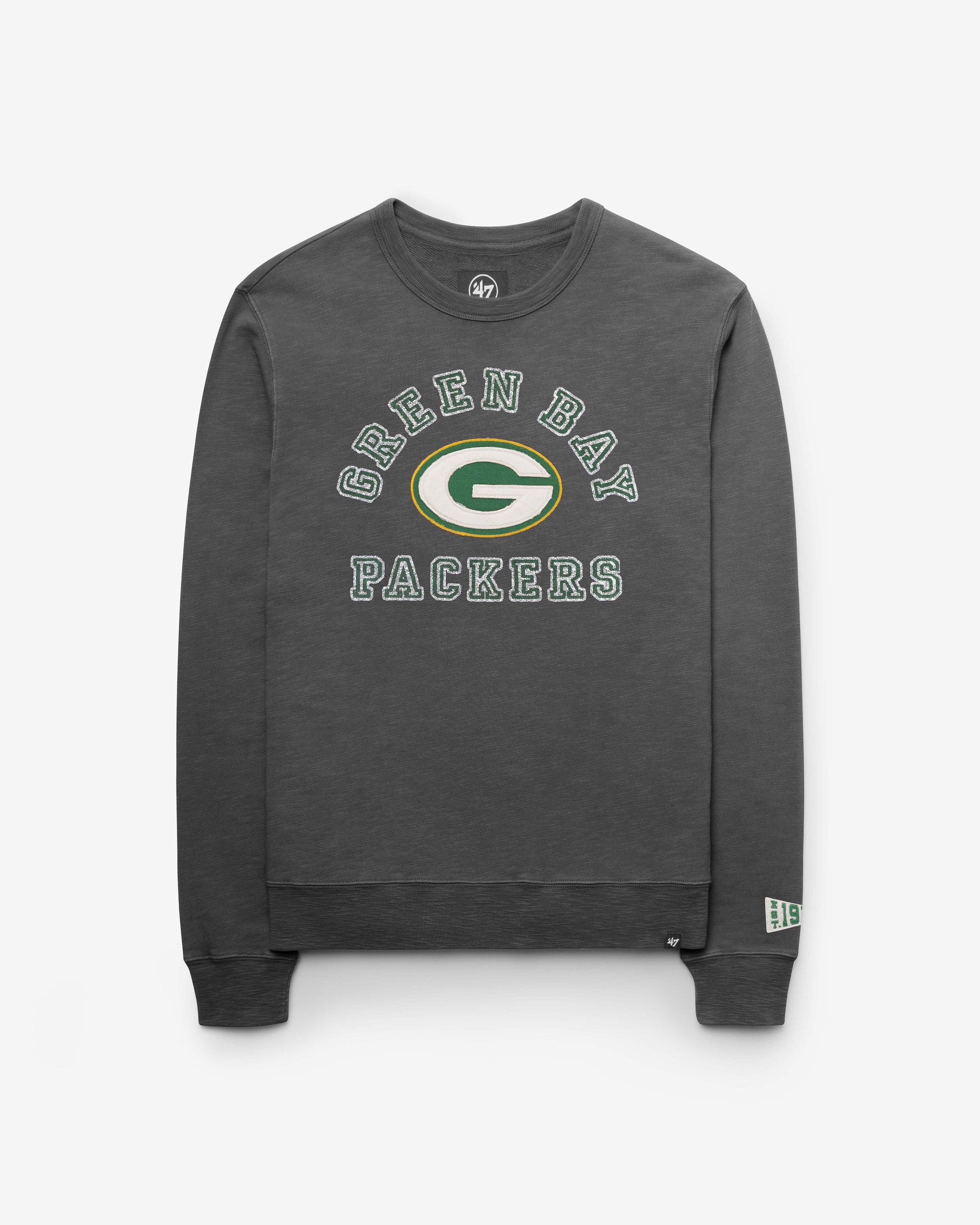 GREEN BAY PACKERS CALDERWOOD WELL WORN '47 FRENCH TERRY CREW