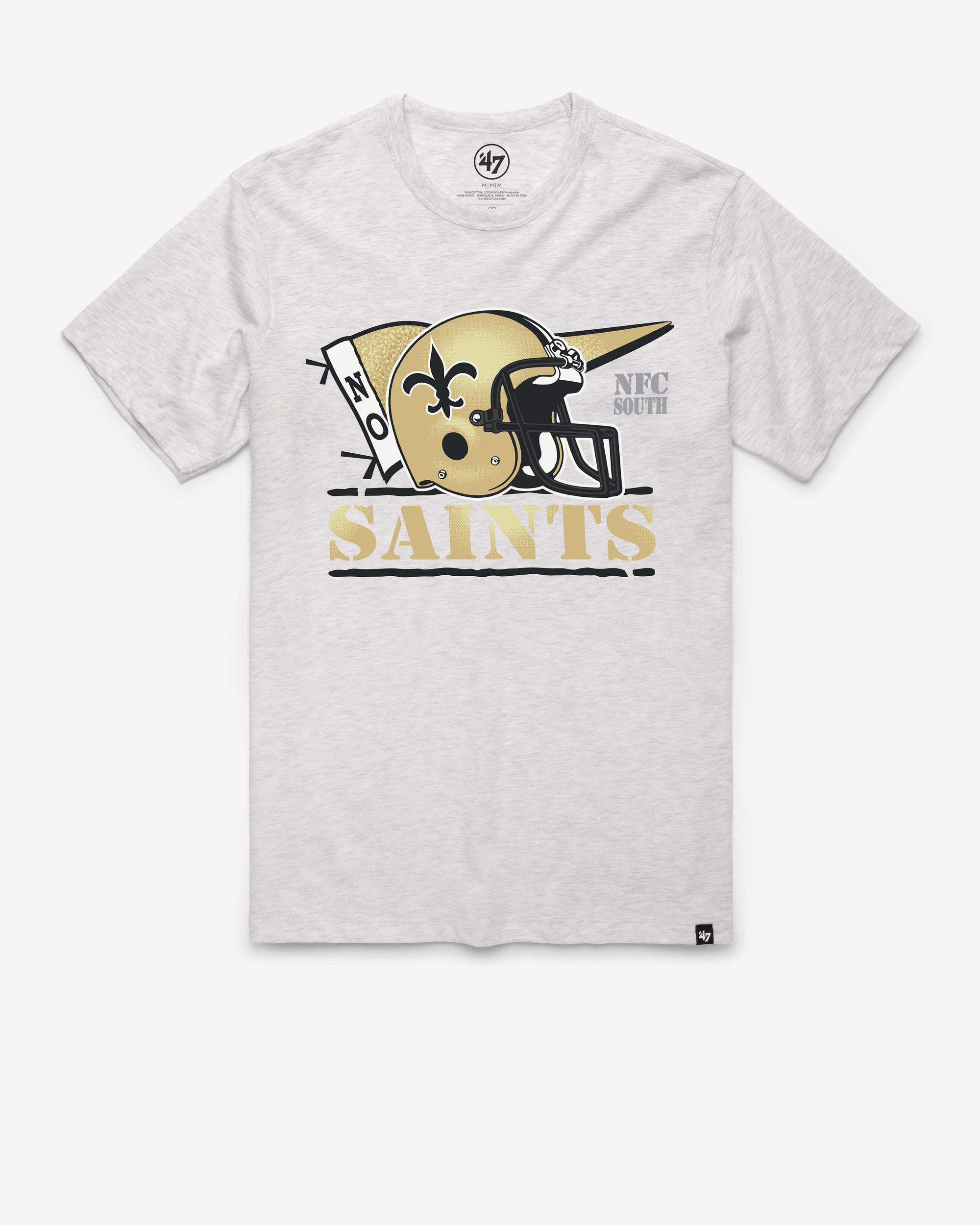 NEW ORLEANS SAINTS HISTORIC MOTION FIELD '47 FRANKLIN TEE
