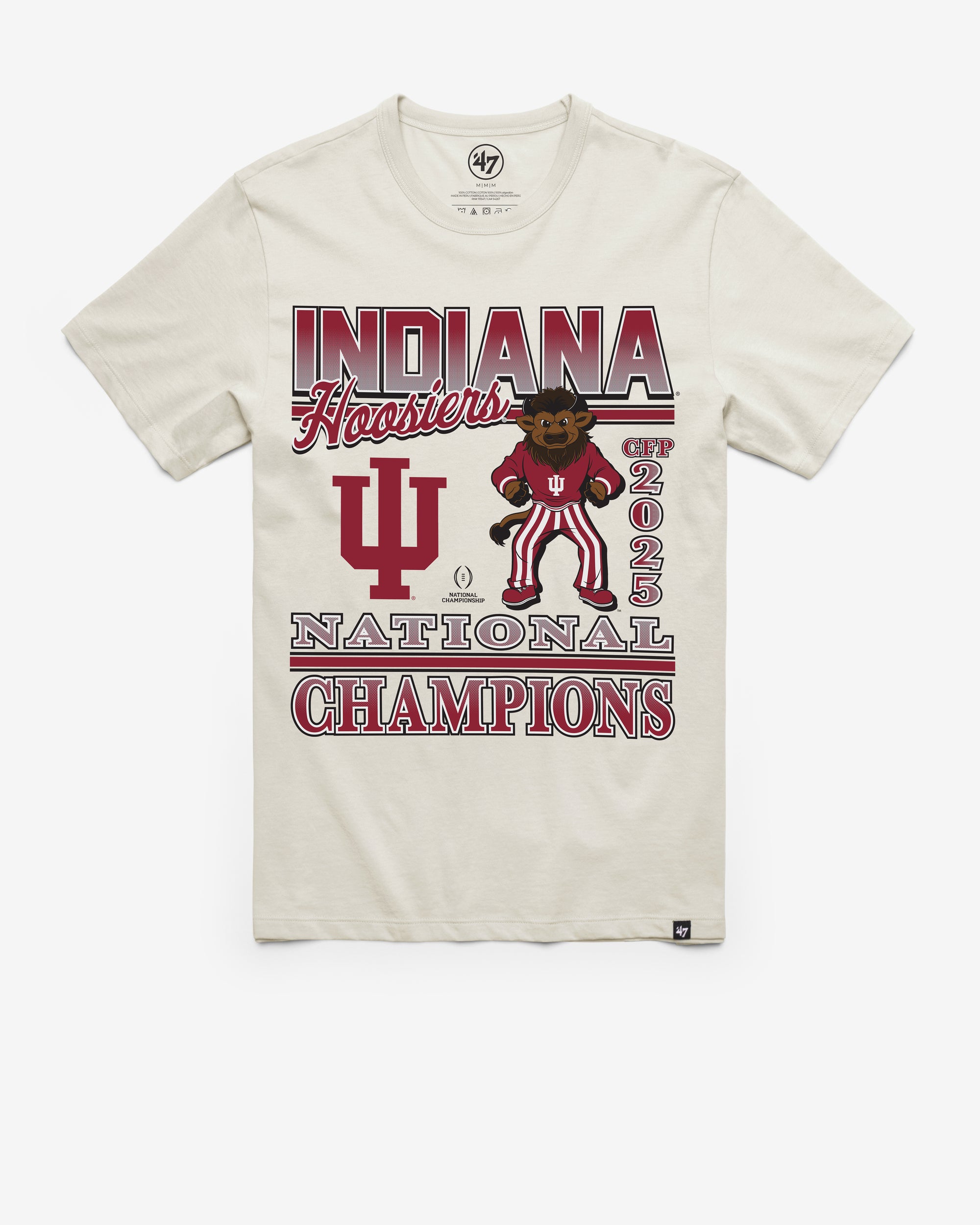 INDIANA HOOSIERS CFP NATIONAL CHAMPIONS '47 FRANKLIN TEE