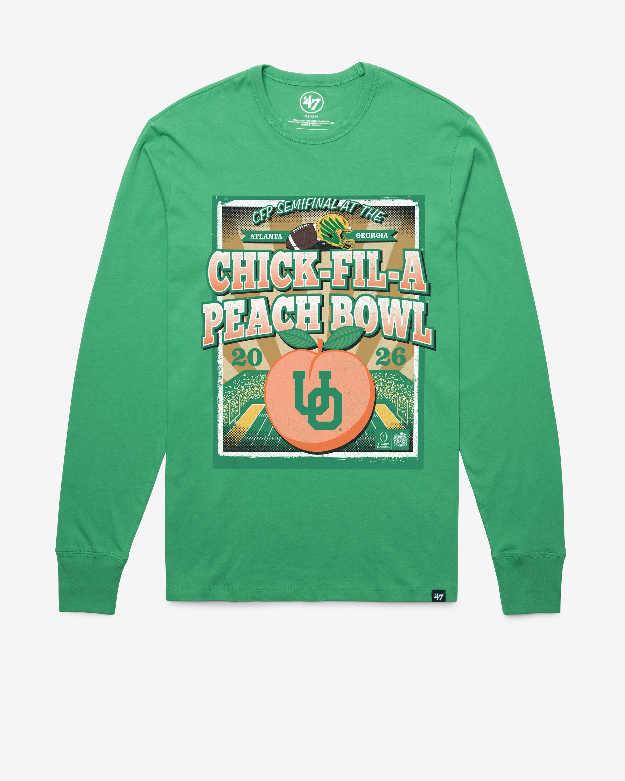 OREGON DUCKS PEACH BOWL '47 FRANKLIN LONG SLEEVE TEE